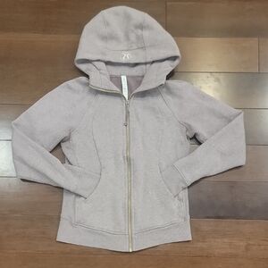 Lululemon Scuba Hoodie Light Cotton Fleece Heathered Misty Mocha / Gold - Size 6
